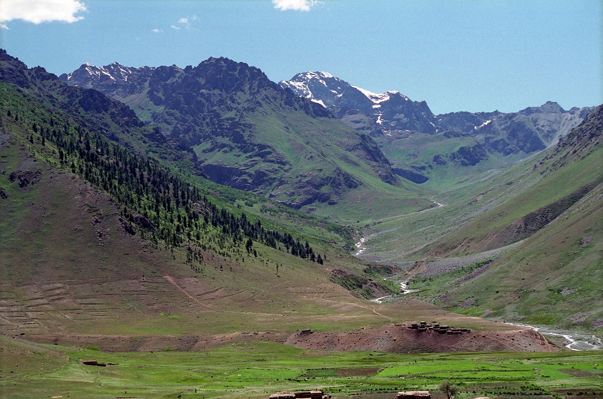 07 Verdant Green Valley On Descent From Deosai Plains Towards Tarashing We then descend from the Deosai Plains through forests with green hills and rivers flowing down.